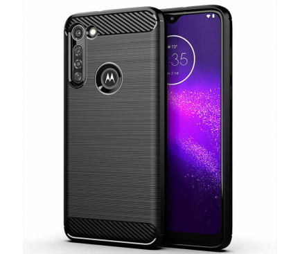 Husa TPU OEM Carbon pentru Motorola Moto G8 Power Lite, Neagra