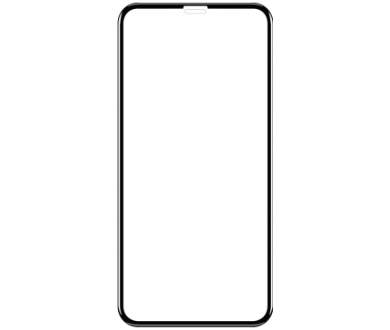 Folie Protectie Ecran OEM pentru Apple iPhone 12 Pro Max, Sticla securizata, Full Face, Full Glue, 9D, Neagra