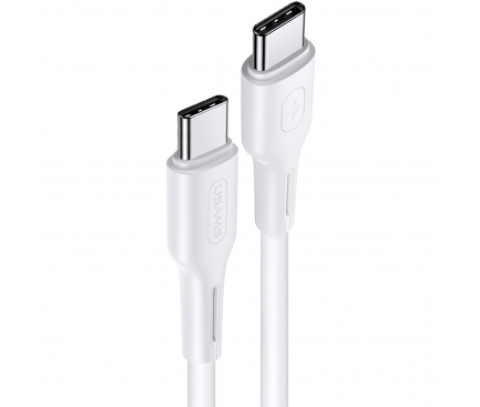 Cablu Date si Incarcare USB Type-C la USB Type-C Usams U43 US-SJ459, 1.2 m, 100W, 5A, Alb SJ459USB02