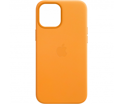 Husa Piele Apple iPhone 12 mini, MagSafe, Galbena MHK63ZM/A