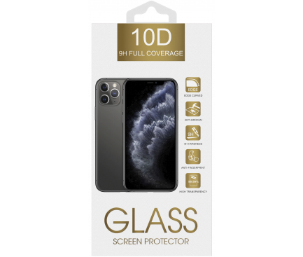 Folie Protectie Ecran OEM pentru Xiaomi Redmi 9A, 10D, 9H, Sticla securizata, Full Face, Full Glue, Neagra