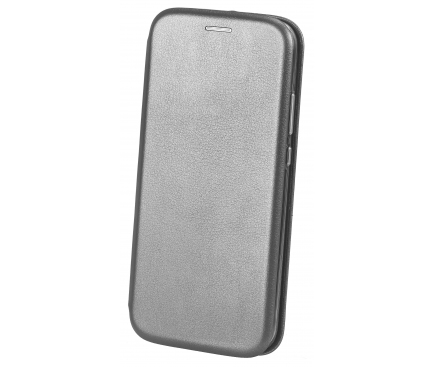 Husa Piele OEM Elegance pentru Samsung Galaxy M11, Argintie, Bulk 