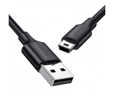Cablu Date si Incarcare USB-A - miniUSB UGREEN US132, 10W, 1m, Negru