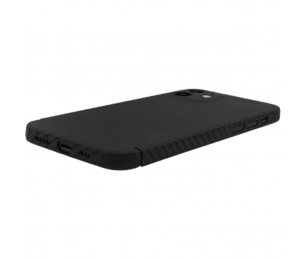 Husa Fibra Carbon Nevox pentru Apple iPhone 12, MagSafe, Neagra