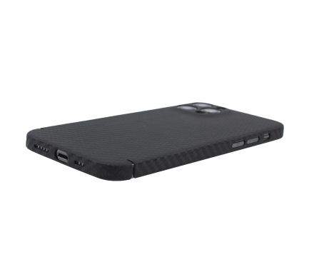 Husa Fibra Carbon Nevox pentru Apple iPhone 12 Pro Max, MagSafe, Neagra