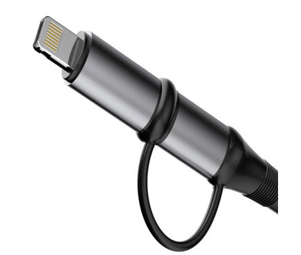 Cablu Incarcare USB-C - Lightning / USB-C Dudao L20, 60W, 1m, Gri