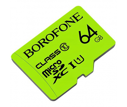 Card Memorie MicroSDXC Borofone, 64Gb, Clasa 10 / UHS-1 U1