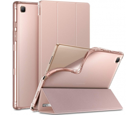 Husa Tableta TPU INFILAND SMART STAND pentru Samsung Galaxy Tab A7 10.4 (2020), Roz