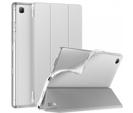 Husa Tableta TPU INFILAND SMART STAND pentru Samsung Galaxy Tab A7 10.4 (2020), Argintie