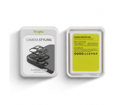 Rama Protectie Ringke Camera spate pentru Apple iPhone 12 Pro Max, Gri ACCS0014
