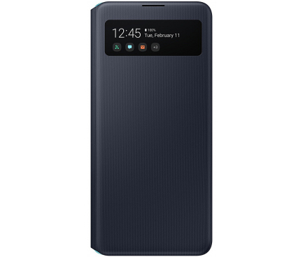 Husa Samsung Galaxy A51 5G A516, S View Wallet, Neagra, Resigilat, Blister EF-EA516PBE 
