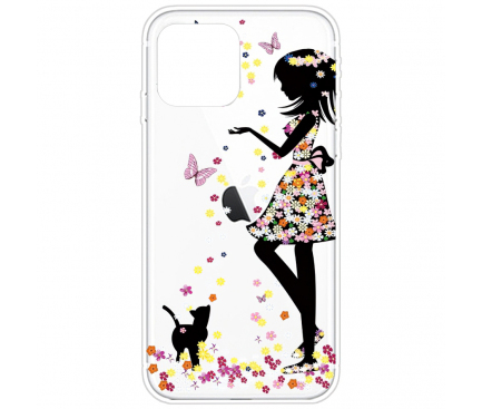 Husa TPU OEM Antisoc Painted Girl pentru Apple iPhone 12 mini, Multicolor