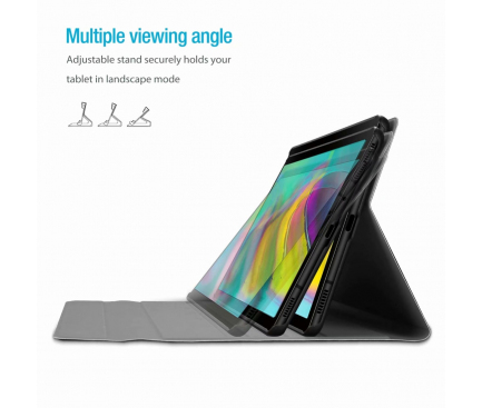 Husa Tableta Piele OEM pentru Samsung Galaxy Tab A7 10.4 (2020), cu Tastatura Bluetooth,Sleep Function, Bleumarin