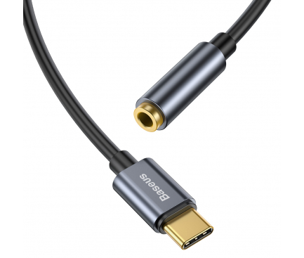 Adaptor Audio 3.5 mm la USB Type-C Baseus L54, 0.09 m, Gri CATL54-0G