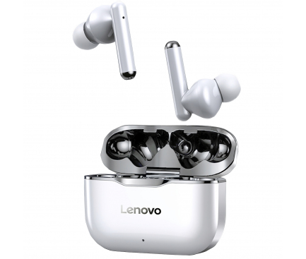 Handsfree Casti Bluetooth Lenovo LivePods LP1, Alb Negru