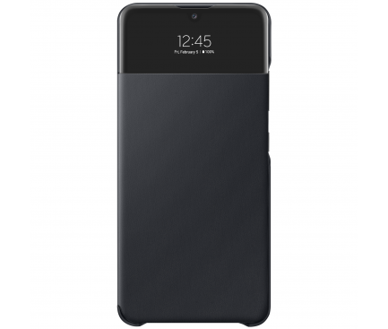 Husa pentru Samsung Galaxy A32 A325, S-View Wallet, Neagra EF-EA325PBEGEE