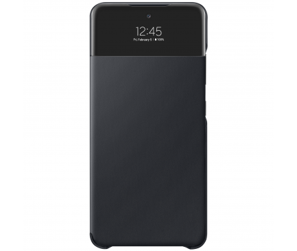 Husa Samsung Galaxy A52, S View Wallet, Neagra, EF-EA525PB, Resigilat