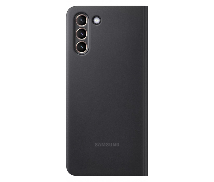 Husa Samsung Galaxy S21+ 5G, Clear View Cover, Neagra EF-ZG996CBEGEE