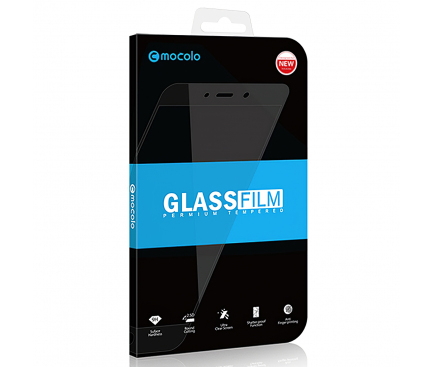 Folie Protectie Ecran Mocolo pentru Samsung Galaxy A02s A025F / Samsung Galaxy A03s, Sticla securizata, Full Face, 0.3mm, 9H, 2.5D, Neagra