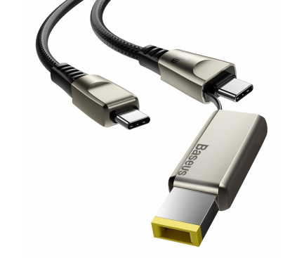 Cablu Incarcare USB Type-C la USB Type-C / M25 Baseus CA1T2, 2in1, 2 m, 100W, 5A, Negru CA1T2-B01