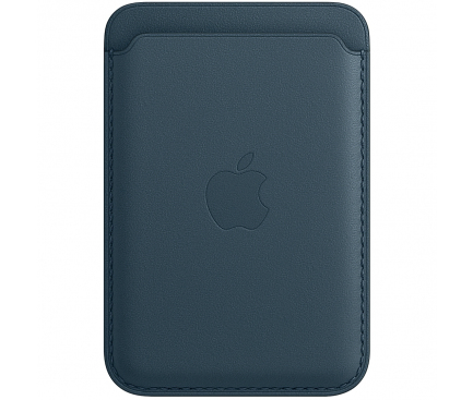 Portofel Apple Leather Wallet pentru iPhone 12 / 12 mini / 12 Pro / 12 Pro Max, Cu MagSafe, Piele, Albastru MHLQ3ZM/A