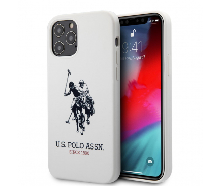 Husa pentru Apple iPhone 12 Pro Max, U.S. Polo, Big Horse, Alba USHCP12LSLHRWH