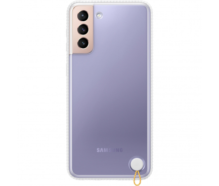 Husa pentru Samsung Galaxy S21+ 5G G996, Clear Protective Cover, Alba EF-GG996CWEGWW