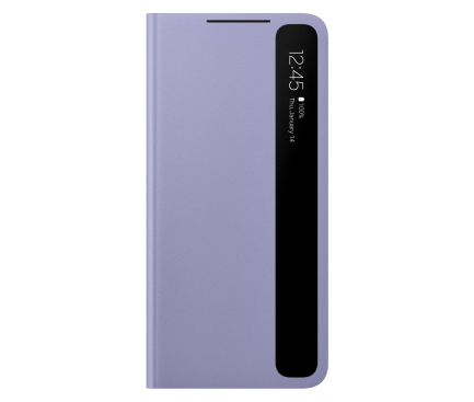 Husa Samsung Galaxy S21 5G, Clear View Cover, Violet EF-ZG991CVEGEE