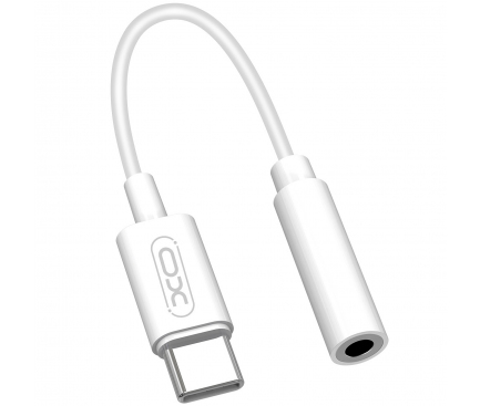 Adaptor Audio USB Type-C la 3.5 mm XO Design NB161, 0.1 m, Alb