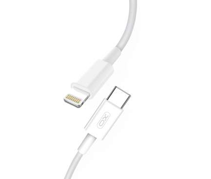 Cablu Date si Incarcare USB Type-C la Lightning XO Design NB113, 1 m, 2A, Alb