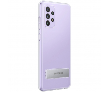 Husa TPU Samsung Galaxy A52 A525 / Samsung Galaxy A52 5G A526 / Samsung Galaxy A52s 5G A528, Standing Cover, Transparenta EF-JA525CTEGWW