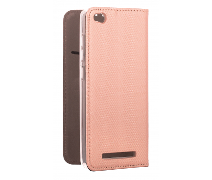 Husa Piele OEM Smart Magnet pentru Samsung Galaxy A32 5G A326, Roz Aurie