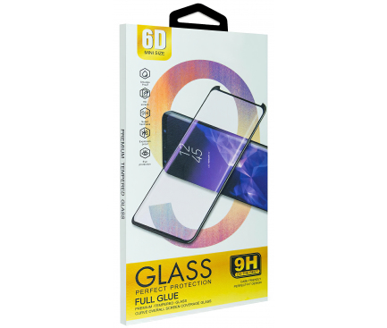 Folie Protectie Ecran OEM pentru Huawei P smart 2021, Sticla securizata, Full Face, Full Glue, 6D, Neagra