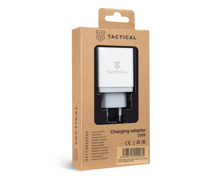 Incarcator Retea USB Tactical AR-QC-PD, 1 X USB Tip-C - 2 X USB, Quick Charge 3.0 - Power Delivery, 18W, Alb