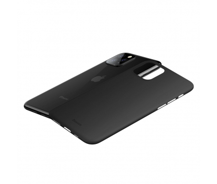 Husa Plastic Baseus Wing Ultra Thin pentru Apple iPhone 11 Pro, Neagra WIAPIPH58S-A01
