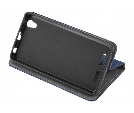 Husa Piele OEM Smart Magnet pentru Samsung Galaxy A72 4G / Samsung Galaxy A72 5G, Bleumarin