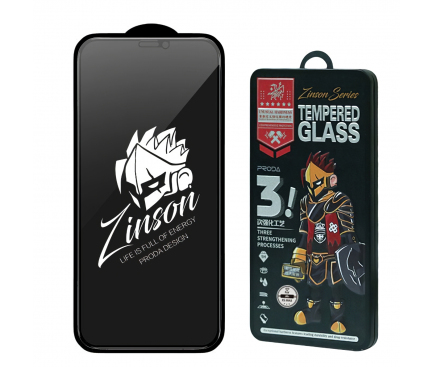 Folie Protectie Ecran Proda Zinson pentru Apple iPhone 12 mini, Sticla securizata, Full Face, Privacy, 9H, Neagra