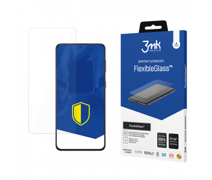 Folie de protectie Ecran 3MK FlexibleGlass pentru Samsung Galaxy S21 5G G991, Sticla Flexibila, Full Glue