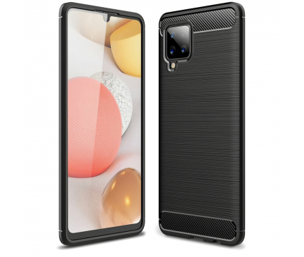 Husa TPU OEM Carbon pentru Samsung Galaxy A42 5G, Neagra