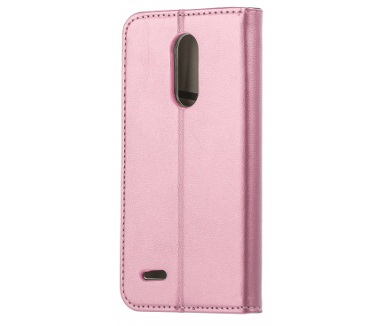 Husa Piele Ecologica OEM Smart Magnetic pentru Samsung Galaxy A42 5G, Roz Aurie