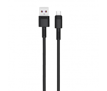 Cablu Date si Incarcare USB la MicroUSB XO Design NB-Q166, 1 m, 5A, Negru