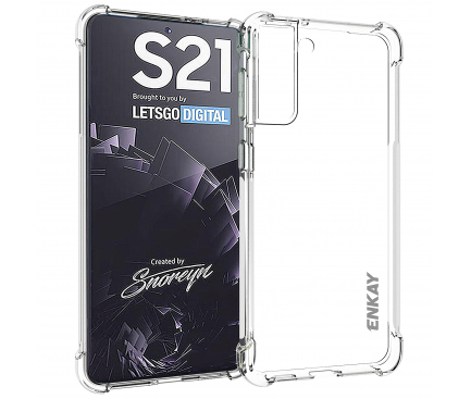 Husa TPU Enkay Antisoc pentru Samsung Galaxy S21 5G, Transparenta