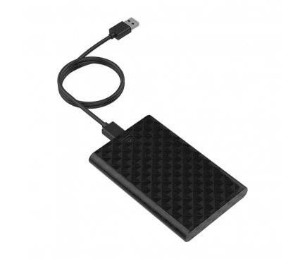 Rack Extern USB Lenovo S-02, 2.5 inch, USB 3.0, Neagra