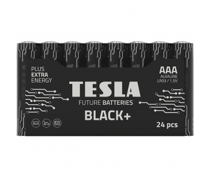 Baterie Tesla Batteries Black+, AAA / LR03 / 1.5V, Set 24 bucati, Alcalina