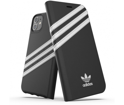 Husa Piele Adidas OR pentru Apple iPhone 11 Pro Max, Neagra 36540