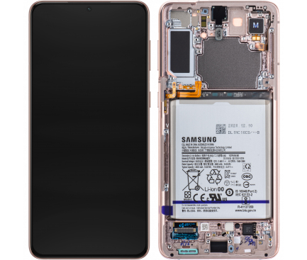 Display - Touchscreen Samsung Galaxy S21+ 5G, Cu Rama, Acumulator si Piese, Mov (Phantom Violet), Service Pack GH82-24555B 