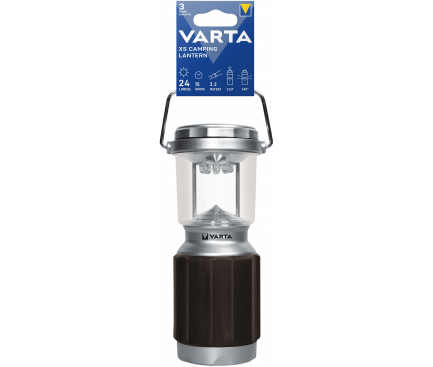 Lanterna LED Varta XS Camping 4R6, 24 lm, Gri