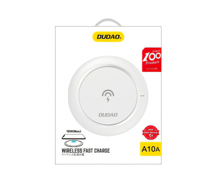 Incarcator Retea Wireless Dudao A10A, Quick Charge, 10W, Alb