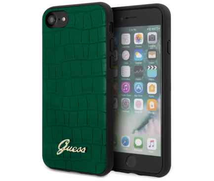 Husa TPU Guess Croco pentru Apple iPhone 8 / Apple iPhone SE (2020), Verde GUHCI8PCUMLCRG