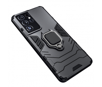 Husa TPU OEM Defender Armor pentru Samsung Galaxy S21 Ultra 5G, Neagra